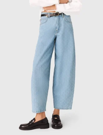 Strukturerade ballongjeans