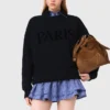 Sweatshirt med präglad Paris-logotyp Sweatshirt med präglad Paris-logotyp
