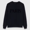 Sweatshirt med präglad Paris-logotyp Sweatshirt med präglad Paris-logotyp