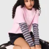 T-shirt med marint tryck