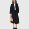 Trenchcoat med avtagbar huva med strass