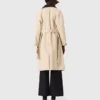 Trenchcoat med kontrasterande ärmar och krage