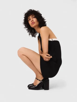 Tung crepe-smokingklänning