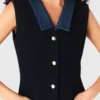 Tweedklänning med denimdetaljer Tweedklänning med denimdetaljer