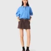 Tweedshorts med elastisk midja