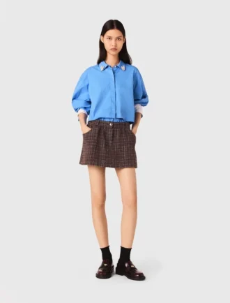 Tweedshorts med elastisk midja Tweedshorts med elastisk midja