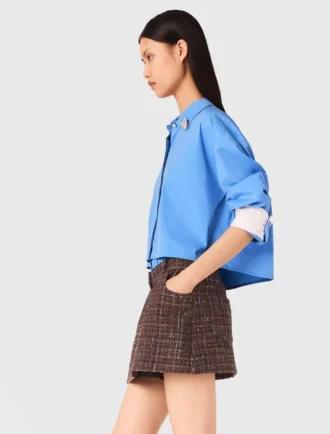 Tweedshorts med elastisk midja Tweedshorts med elastisk midja