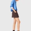 Tweedshorts med elastisk midja