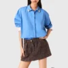 Tweedshorts med elastisk midja