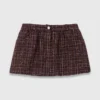 Tweedshorts med elastisk midja