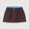 Tweedshorts med elastisk midja