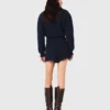 Tweedshorts med kontrasterande midjeband Tweedshorts med kontrasterande midjeband