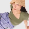 Virkad raffia-buckethat Virkad raffia-buckethat
