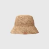 Virkad raffia-buckethat Virkad raffia-buckethat